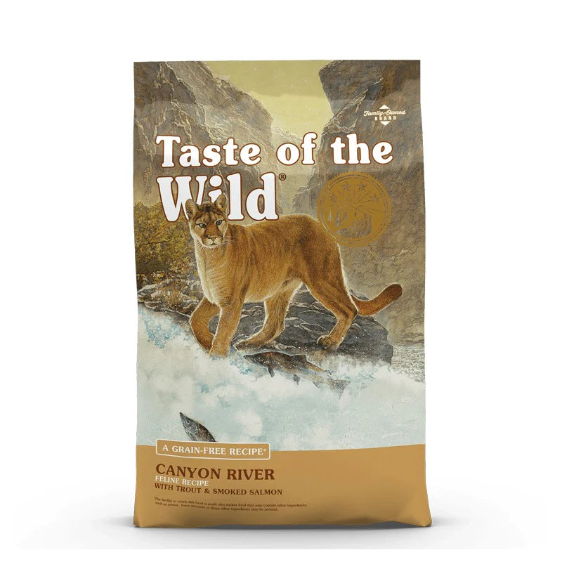 Taste of the wild canyon River Feline formula trout y smoked Salmon 6,6 kg