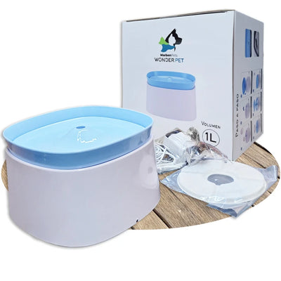 FUENTE DE AGUA PARA MASCOTAS WONDER PET CELESTE 1 LT