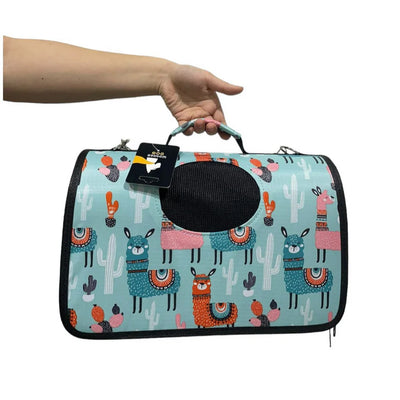 BOLSO DE TRANSPORTE WONDER CAT DISEÑO CELESTE
