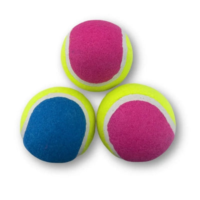 SET 3 PELOTAS DE TENIS BICOLOR CON SONIDO 7.6 CM