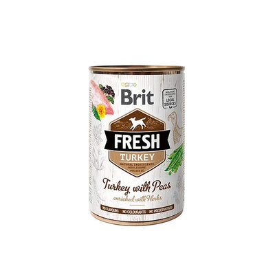 BRIT FRESH PERRO (400 gr) TURKEY WITH PEAS