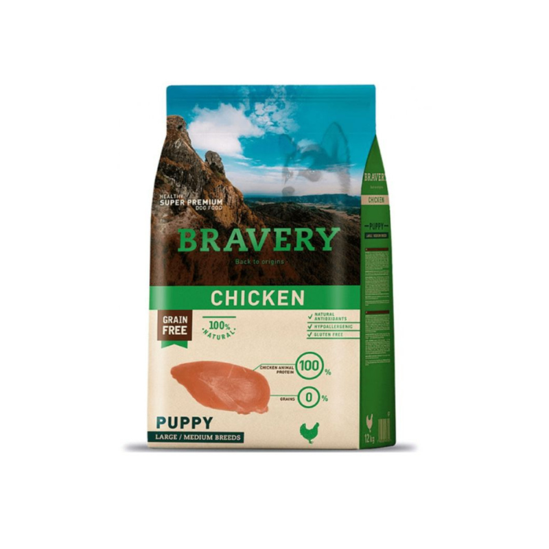 Bravery Chicken Puppy alimento para perro cachorro 12k