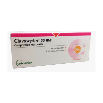 Clavaseptin Amoxicilina 50 mg 10 Comprimidos Masticables