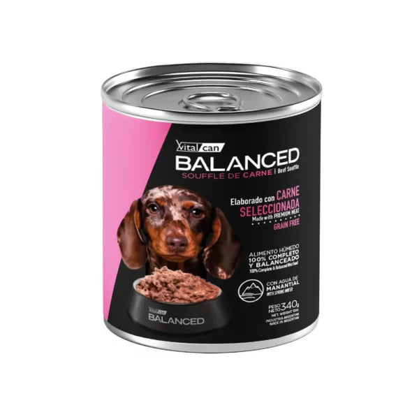 BALANCED PERRO CACHORRO SOUFFLE DE CARNE (340 GR)