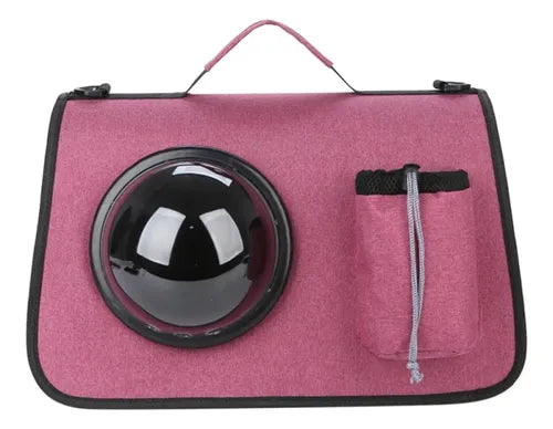 BOLSO DE TRANSPORTE WONDER CAT CON CÚPULA COLOR FUCSIA