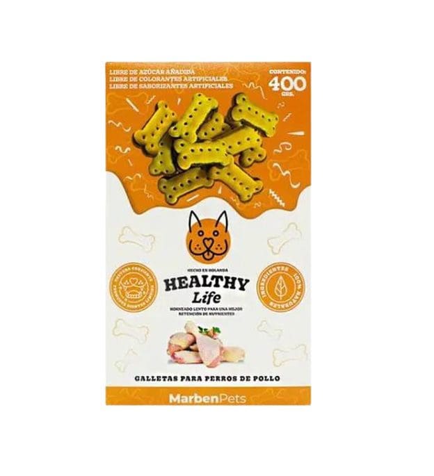 MARBEN GALLETAS PERRO HEALTHY LIFE POLLO HUESITO 400 GR