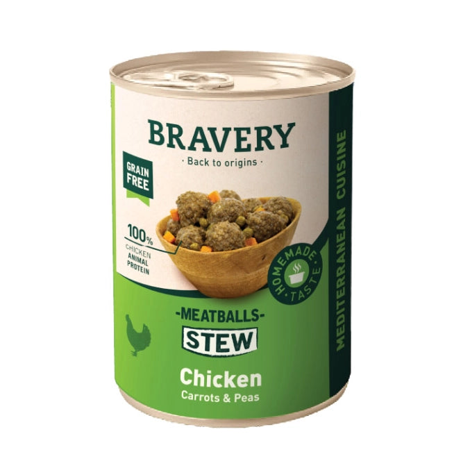 Bravery Meatballs Stew Chicken Para Perro 415 Gr