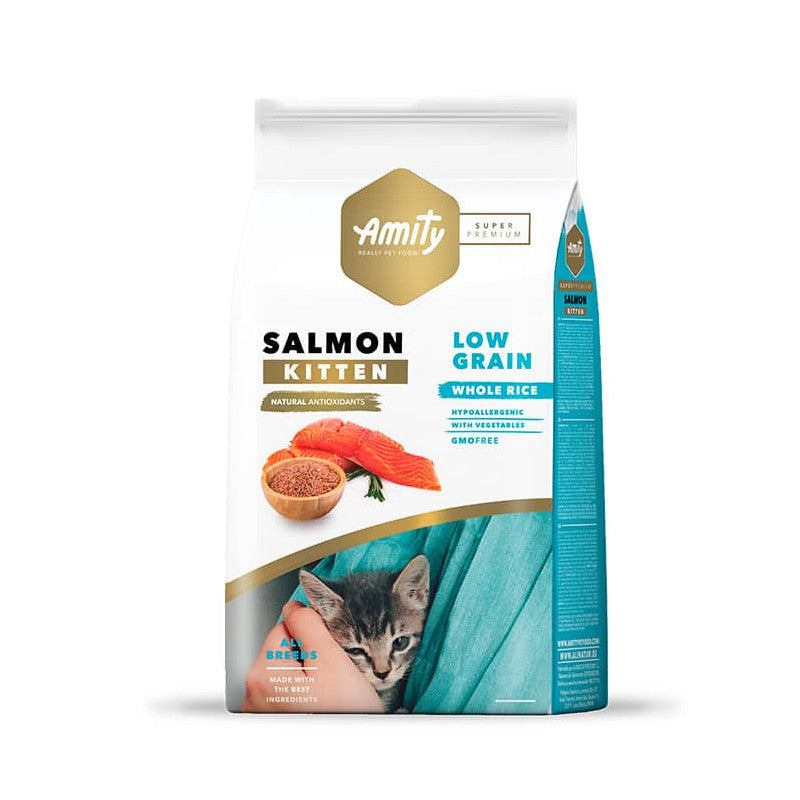 Amity low grain salmón kitten 2k