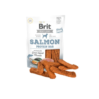 Brit Jerky Snack Protein Bar Salmón 80gr