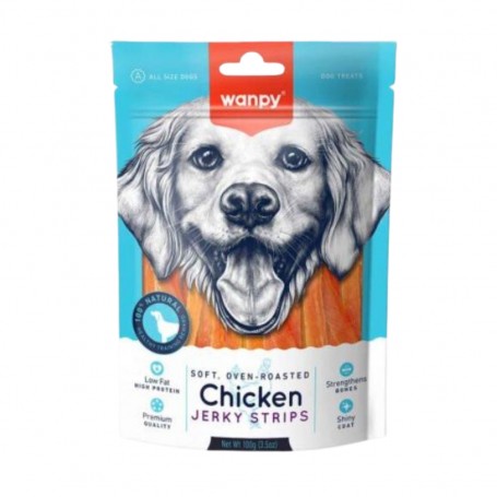 Snack Wanpy Chicken Jerky Strips 100 GR