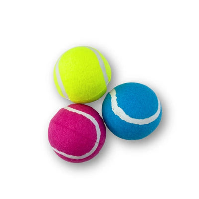 SET 3 PELOTAS DE TENIS BICOLOR CON SONIDO 6.3 CM