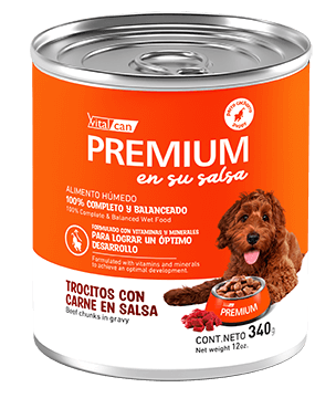 PREMIUM PERRO CACHORRO CARNE EN SU SALSA (340 G)