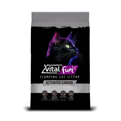 ARENA SANITARIA AGLOMERANTE VITALFUN CON CARBÓN ACTIVADO 6 KG