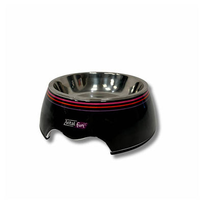 PLATO DE PERRO VITALFUN COLECCIÓN MINIMAL BLACK