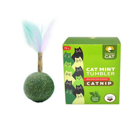 Tumbler de Catnip con Plumas